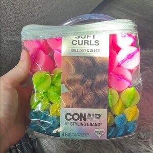 Conair Soft Curls Foam Rollers - Pink, Green, Yellow, Blue. Different Sizes